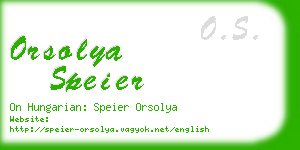 orsolya speier business card